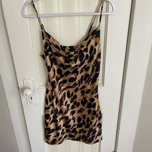 Leopard Print Slip Dress